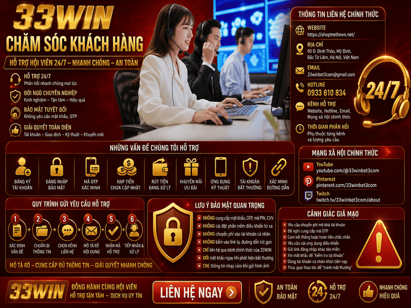 Chăm Sóc Khách Hàng 33WIN – Hỗ Trợ Hội Viên Nhanh Chóng